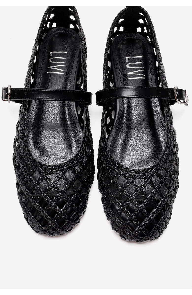 Prologue Shoes Doux Woven Ballet Flat, Alternate, color, Black