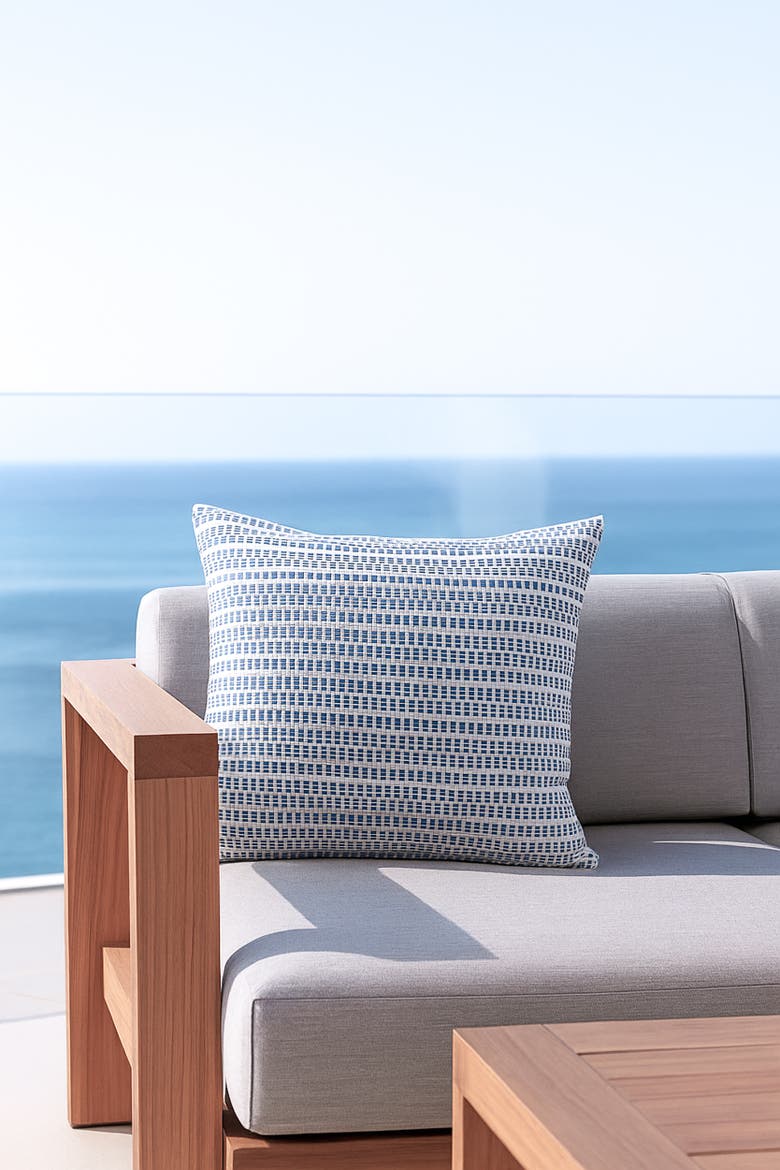 Compass Line Pillow, Alternate, color, Navy Blue