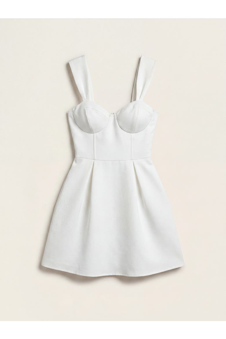 Fit And Flare Mini Wedding Dress, Alternate, color, Ivory