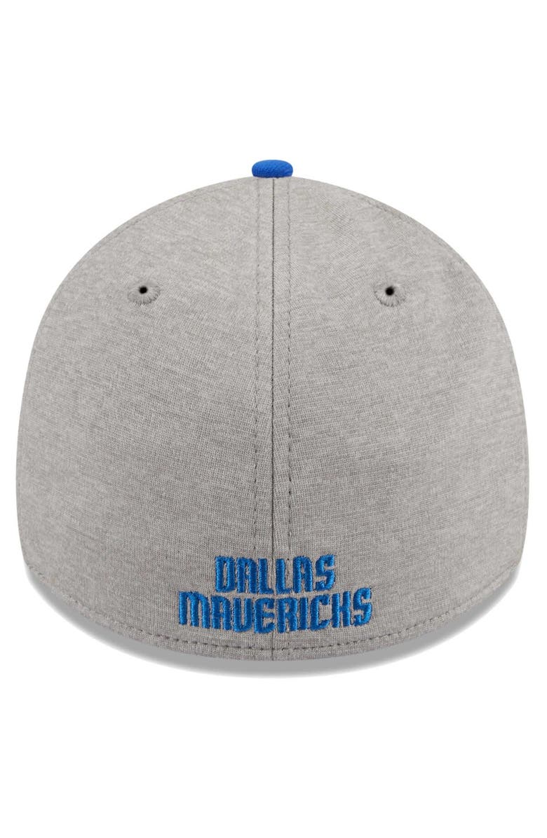 New Era Men's New Era Gray/Blue Dallas Mavericks Striped 39THIRTY Flex Hat, Alternate, color, 