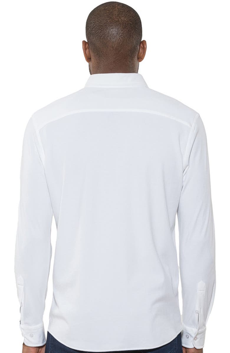 Luchiano Visconti Micro Melange Knit Shirt, Alternate, color, White
