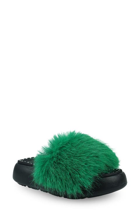 Fabbi Faux Fur Platform Sandal (Women)