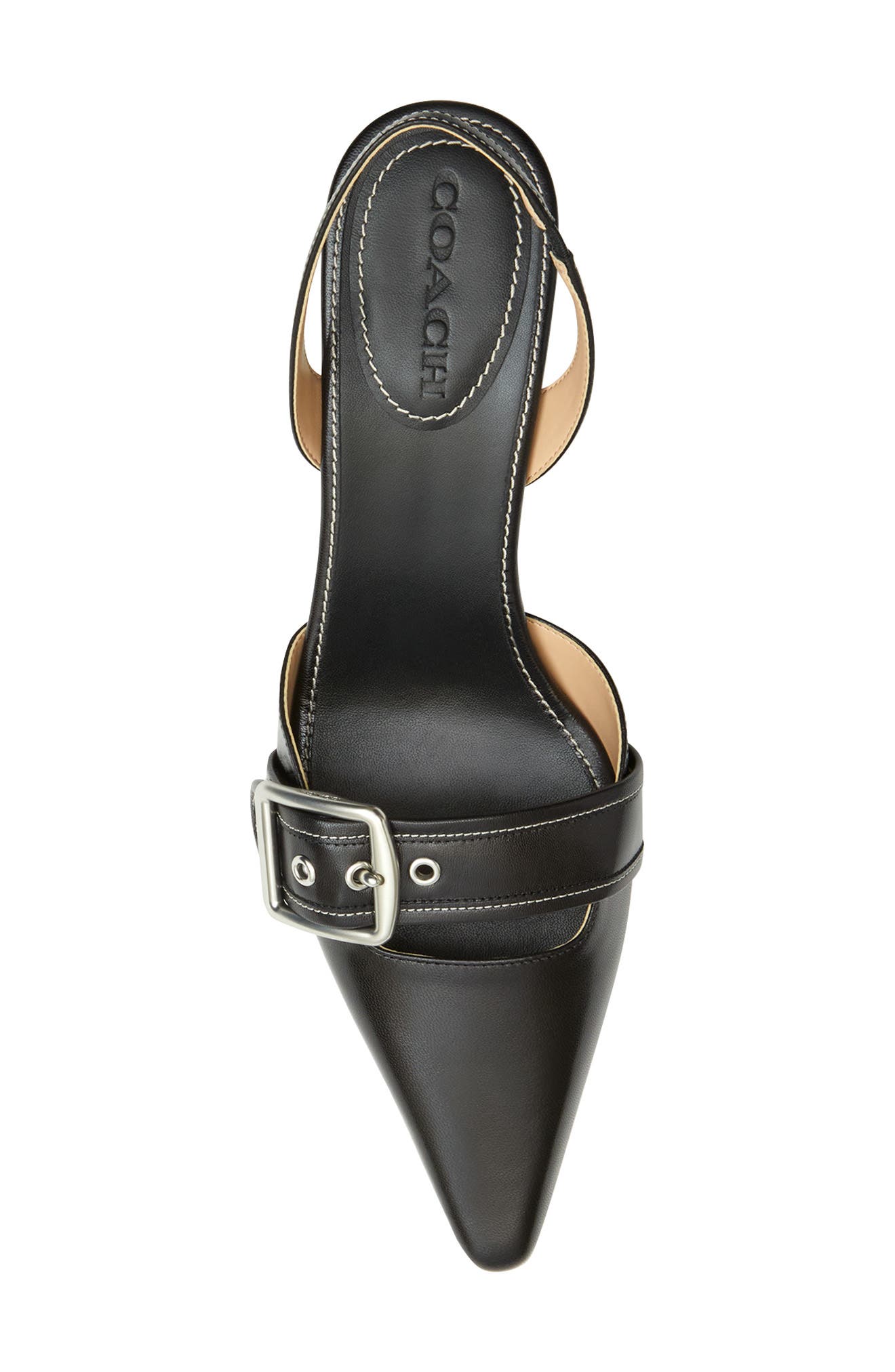 COACH Margot Slingback Pointed Toe Pump, Alternate, color, Black