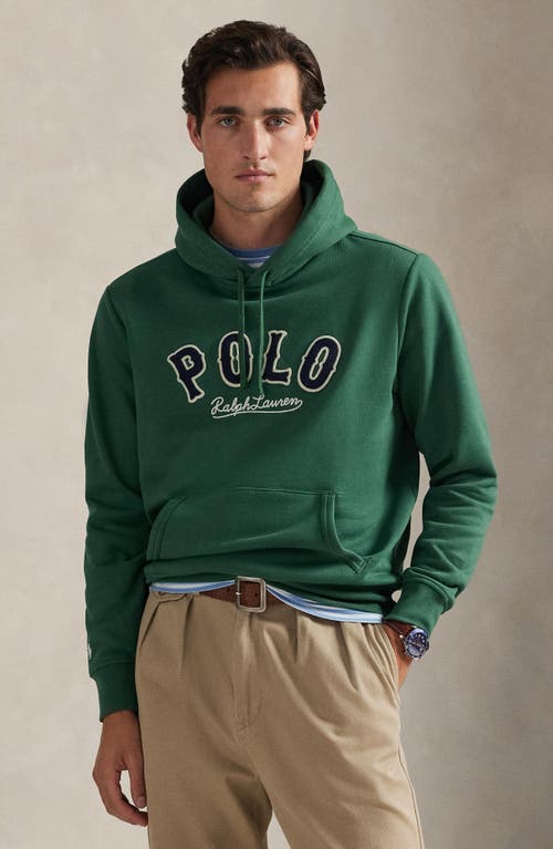 Polo Ralph Lauren The Rl Western Logo Fleece Hoodie In Green