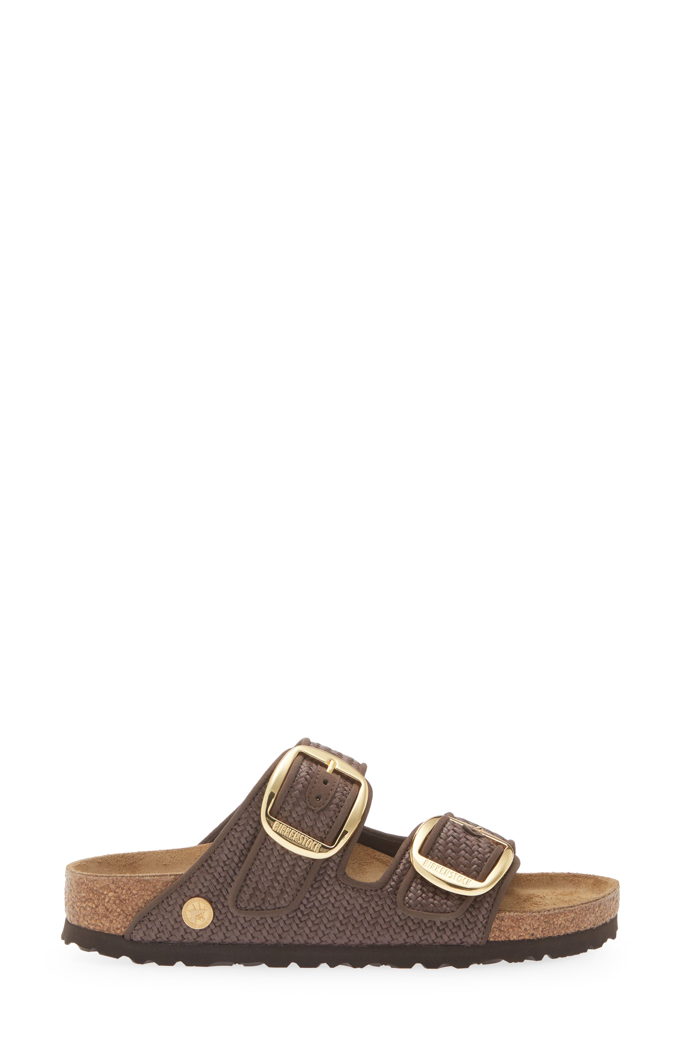 Birkenstock Arizona Raffia Big Buckle Slide Sandal, Alternate, color, Carafe