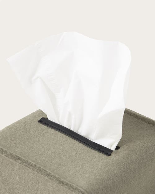 Graf & Lantz Graf Lantz Merino Wool Small Tissue Box Cover In Brown