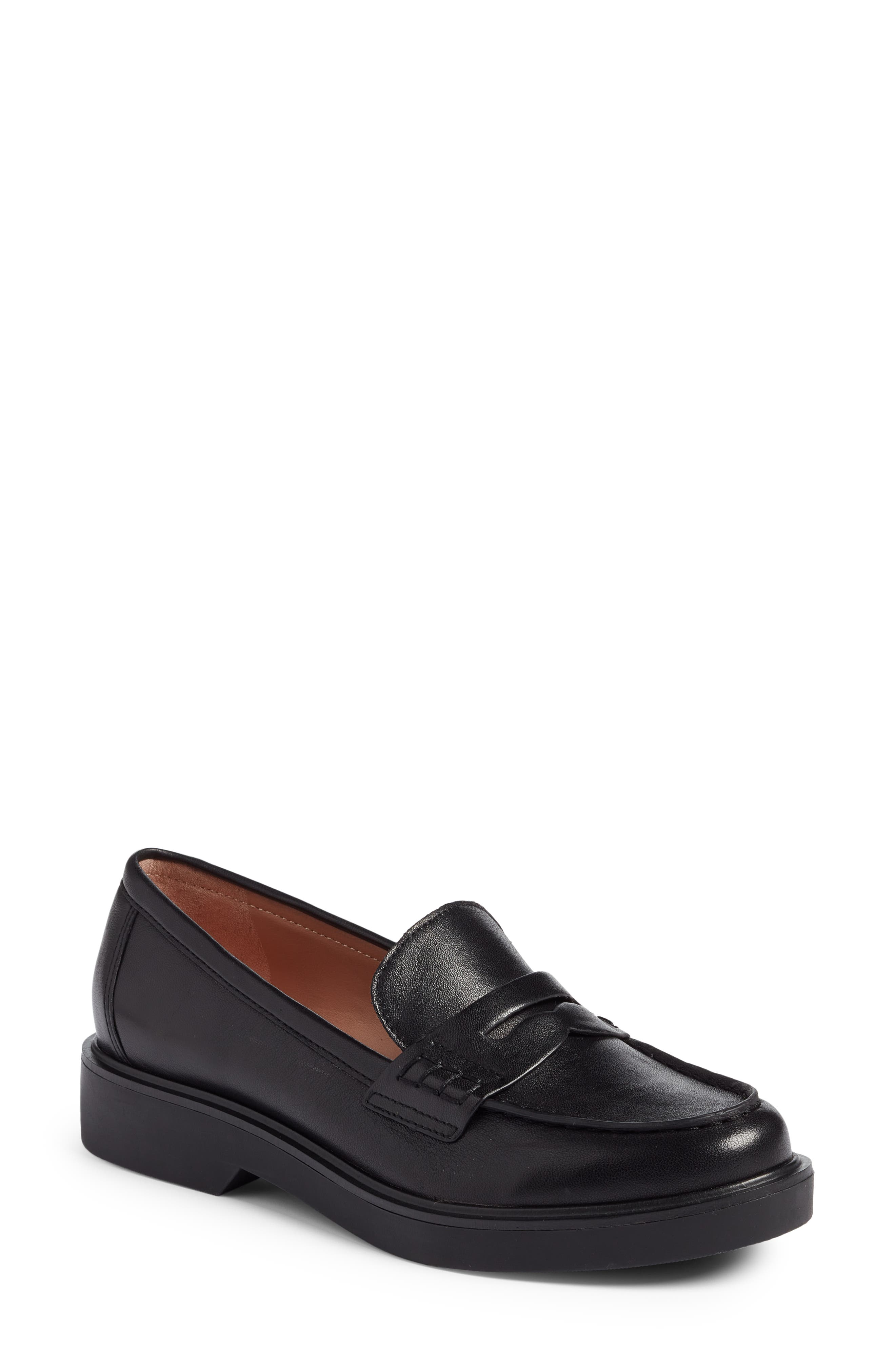 Lafayette Penny Loafer, Main, color, BLACK
