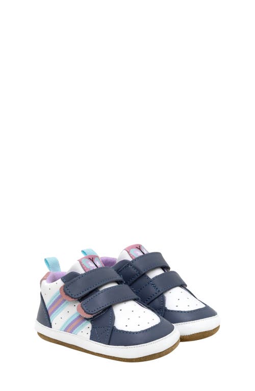 Robeez ® Kids' First Kicks Valerie Crib Shoe In Dk Blue