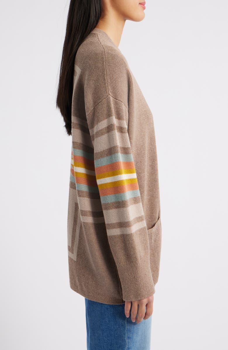 Pendleton Sierra Springs Stripe Detail Cotton Cardigan, Alternate, color,