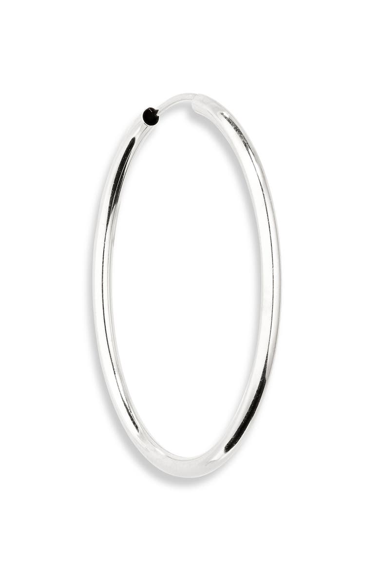 Bony Levy Essentials 14K Gold Thin Hoop Earrings, Alternate, color, White Gold
