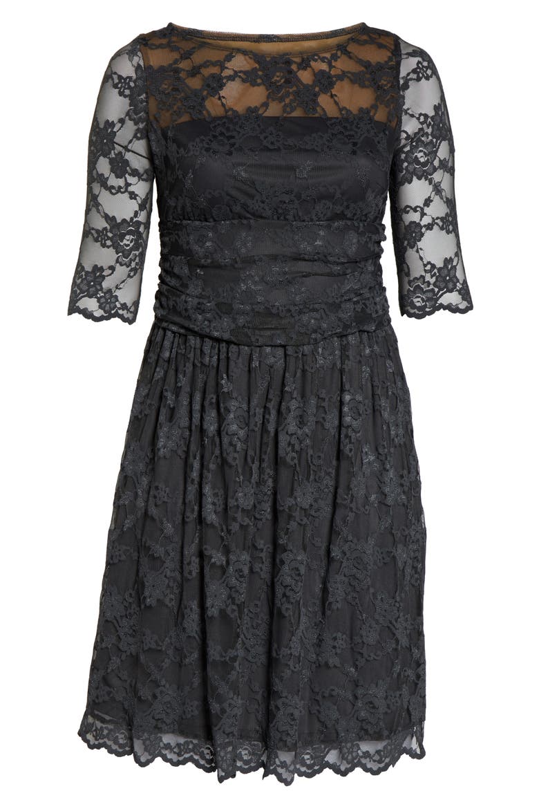 Luna Lace A-Line Dress, Alternate, color, TWILIGHT GREY