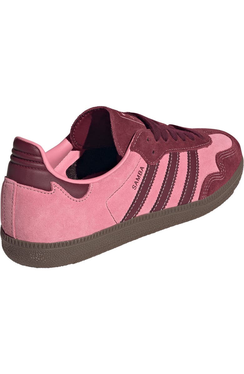 adidas Samba OG Sneaker, Alternate, color, Pink Spark/ Shadow Red/ Gum5