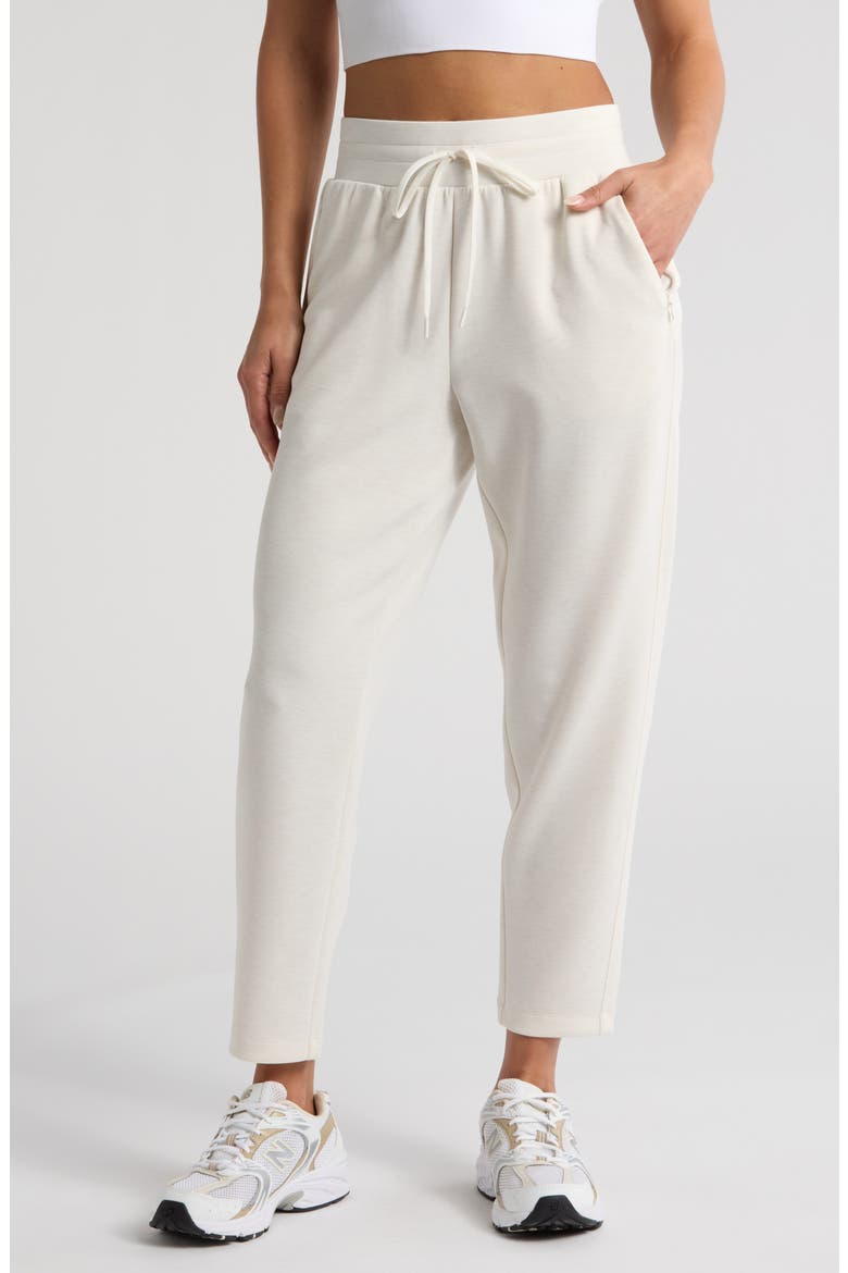 Soft Luxe High Waist Ankle Pants, Main, color, BEIGE IVORY HEATHER