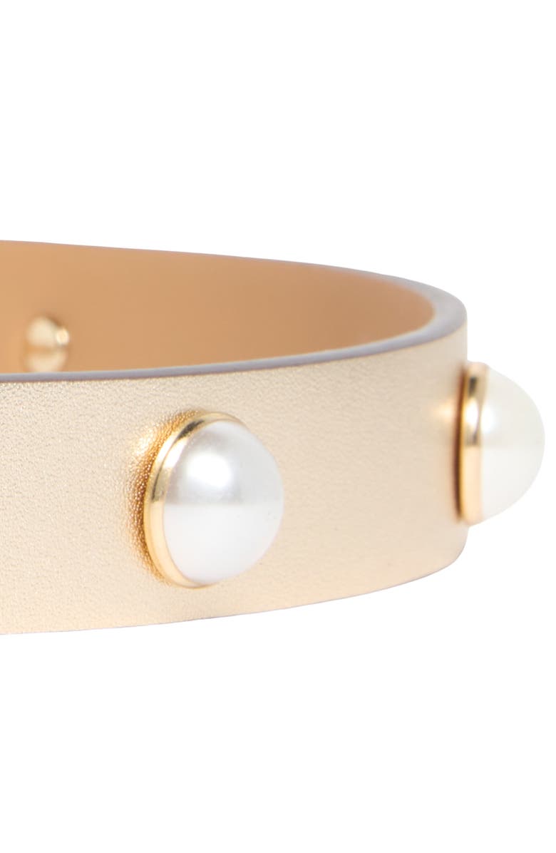 Kate Spade New York Oversize Embellished Metallic Belt, Alternate, color, Gold / Polished Gold