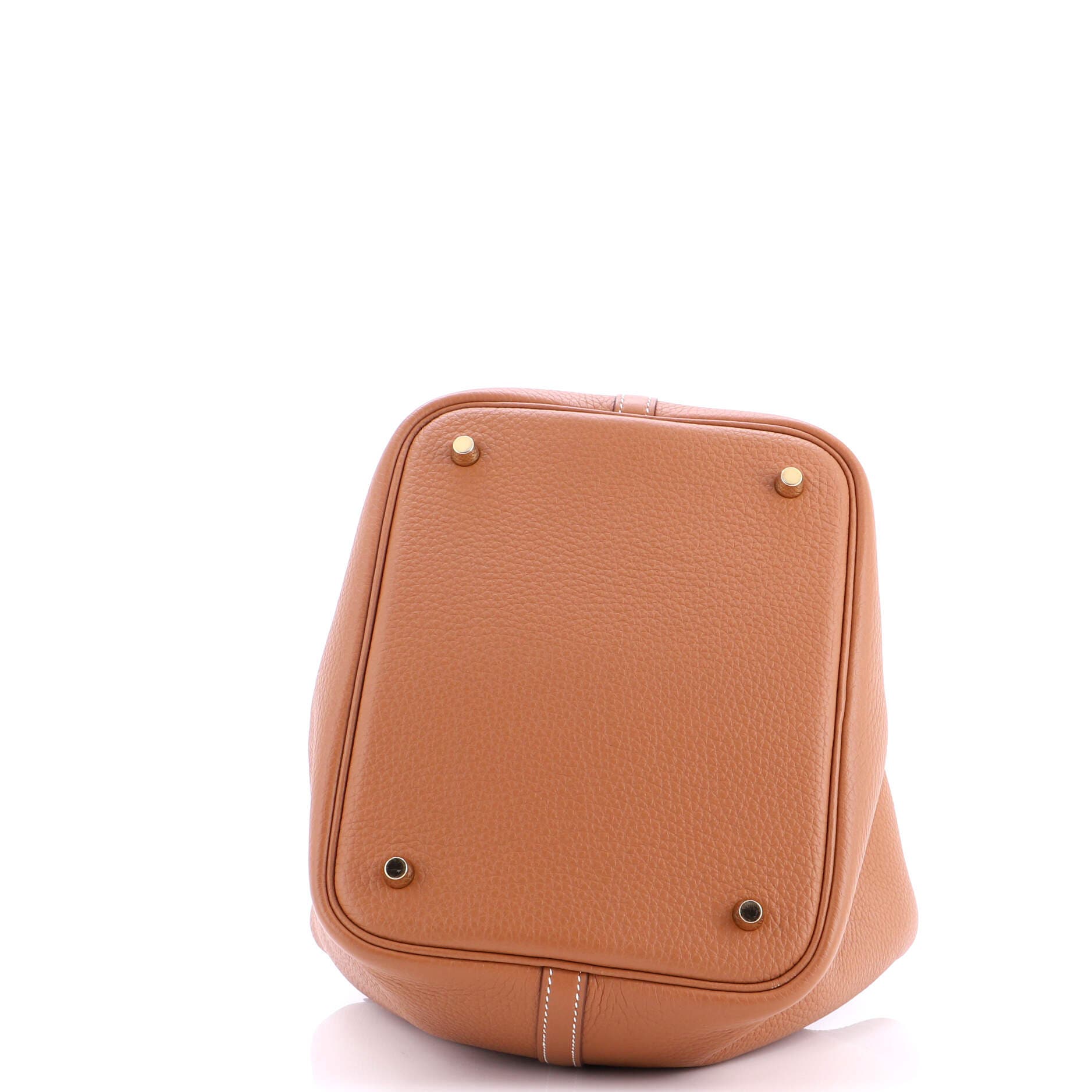 Pre-Owned Hermes Picotin Lock Bag Clemence MM, Alternate, color, Gold