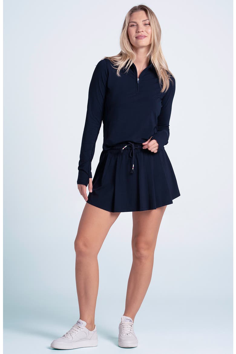 Womens' Pima 1/4 Zip Top, Alternate, color, Navy
