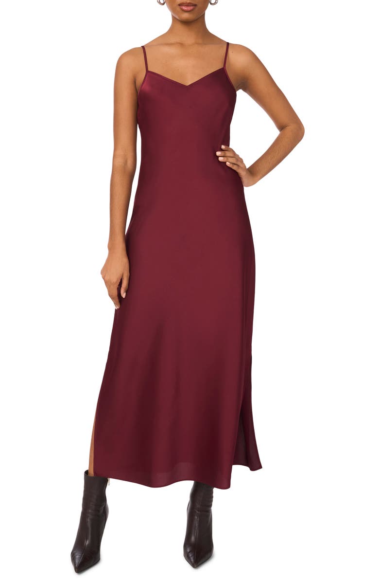 Halogen<sup>®</sup> Turtleneck Sweater & Satin Slipdress Set, Alternate, color, Zinfandel