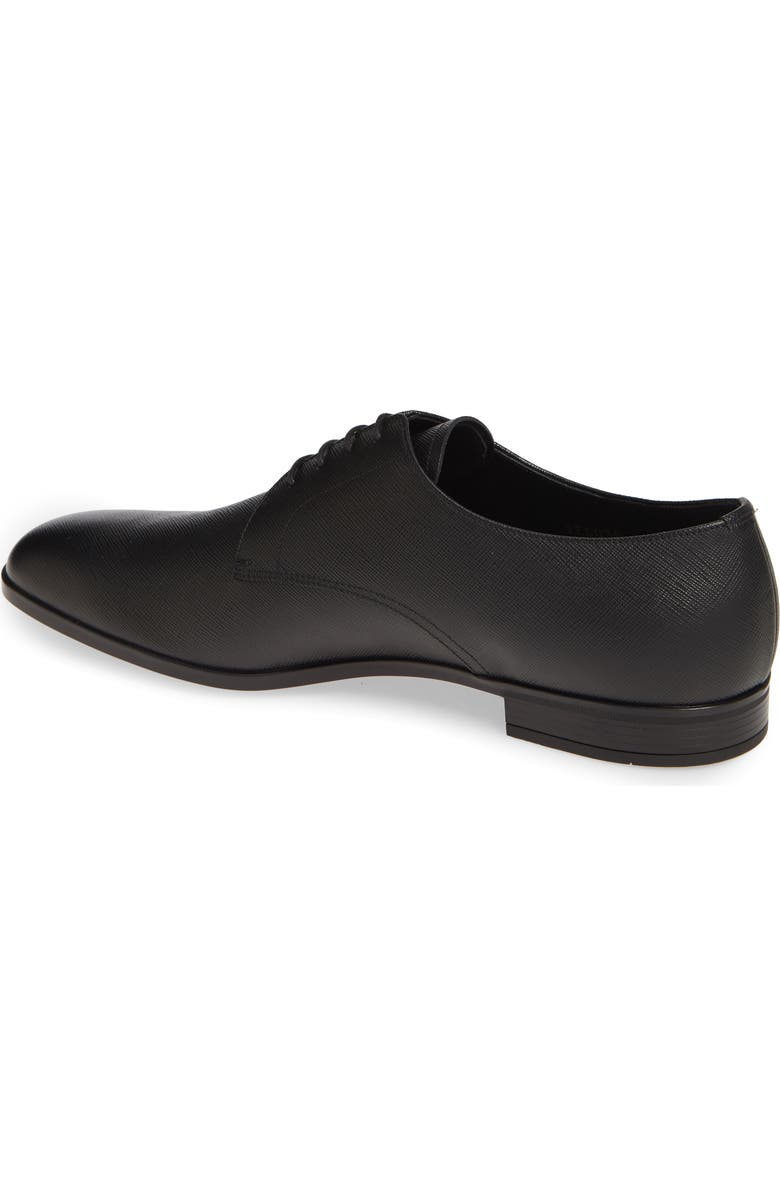 Prada Plain Toe Derby, Alternate, color, Nero