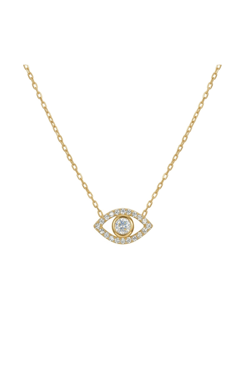 Gemma Azzurro Ojos Gold Eye Necklace, Main, color, Gold