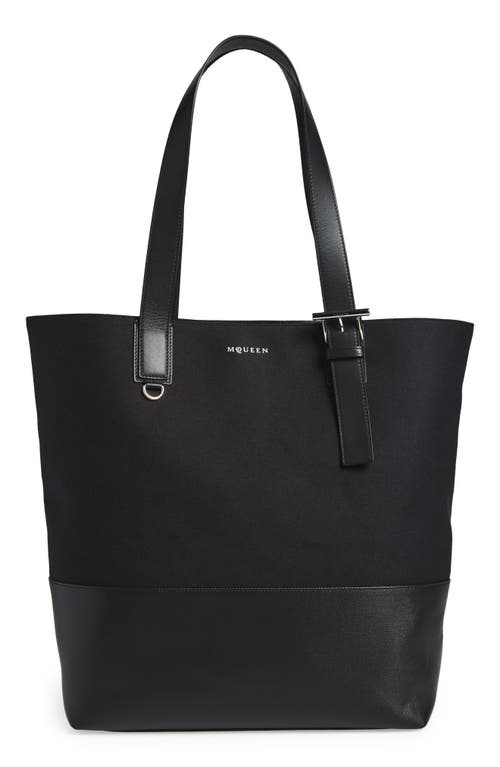 Alexander Mcqueen Mcqueen T-bar Canvas Shopper In Multi