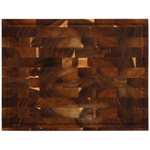 Megachef 17 X 13 Inch Acacia Wood Butcher Block Carving And Cutting Serving Board With Juice Groove In Brown