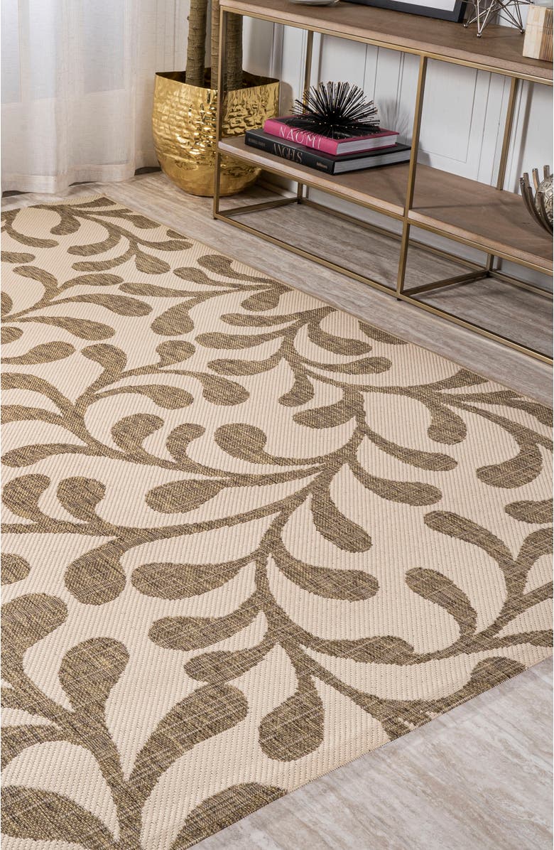 JONATHAN Y Vine All Over Indoor/Outdoor Area Rug, Alternate, color, Brown/Beige