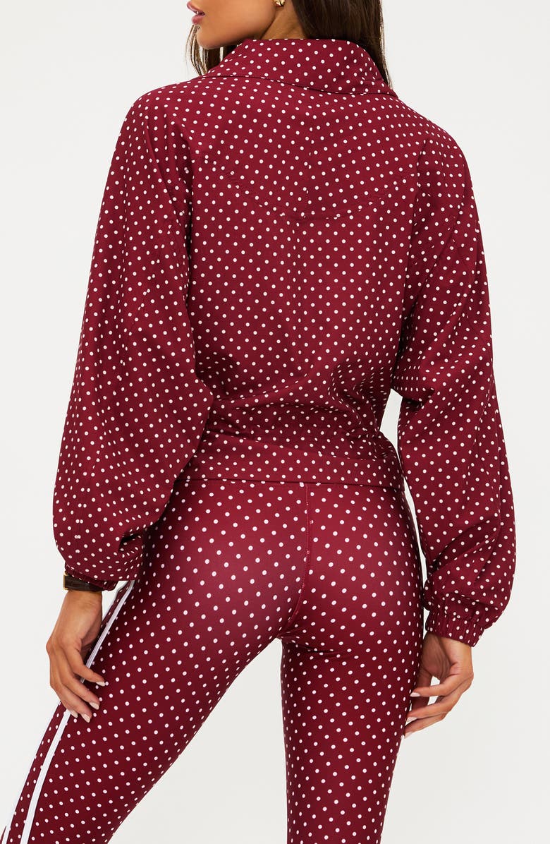 Beach Riot Casen Polka Dot Zip Jacket, Alternate, color, Crimson Dot