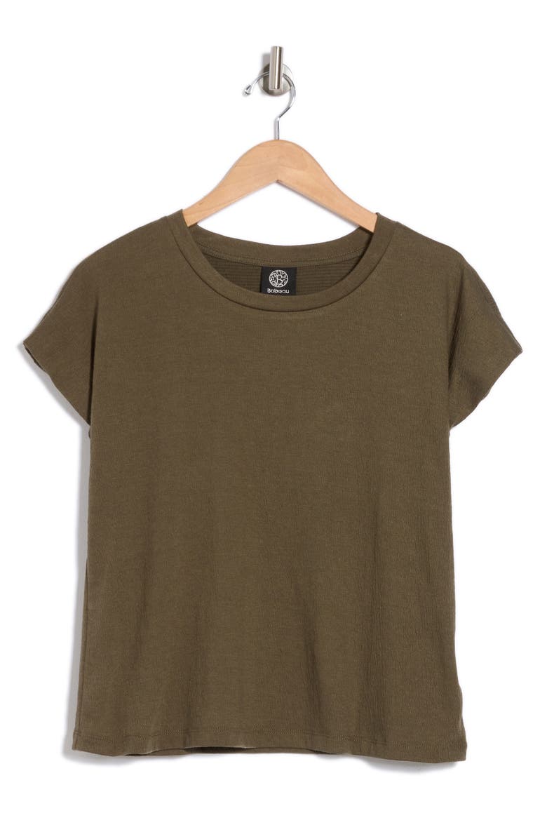 Bobeau Relaxed Drop Shoulder T-Shirt, Alternate, color, Olive
