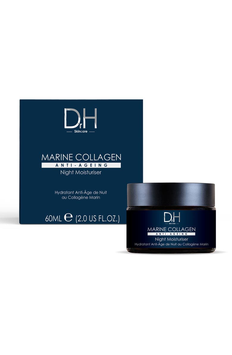 Dr H Marine Collagen Night Moisturiser 60ml x 3 Trio Set, Main, color, White