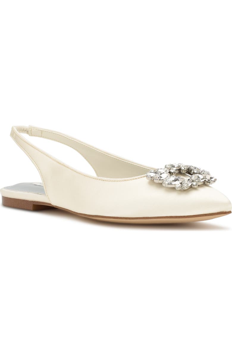 Nine West Blingy Crystal Slingback Flat, Main, color,