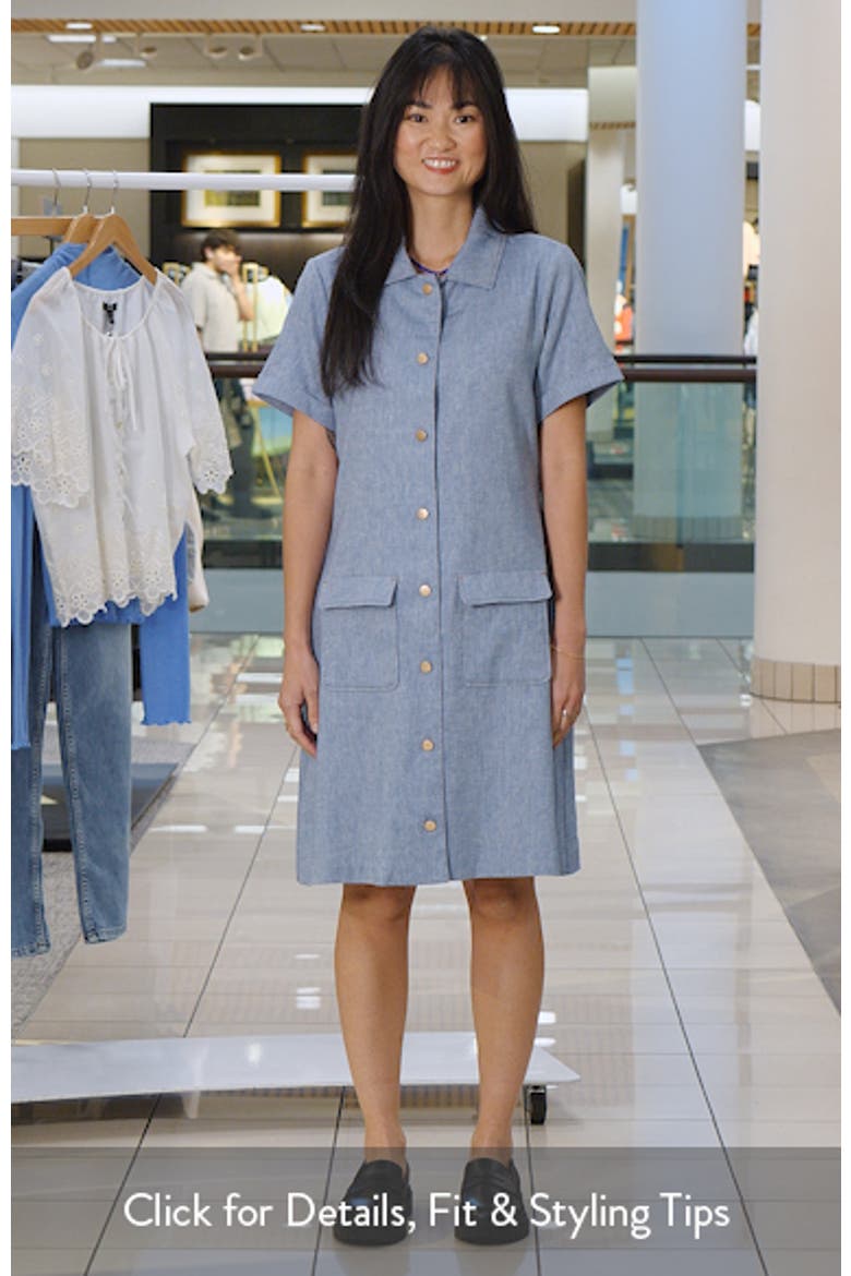Chambray Cotton & Linen Blend Shirtdress video