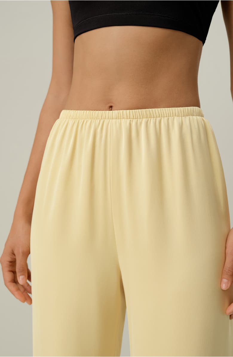 Lilysilk Stretch Silk Georgette Straight-Leg Pant, Alternate, color, Butter