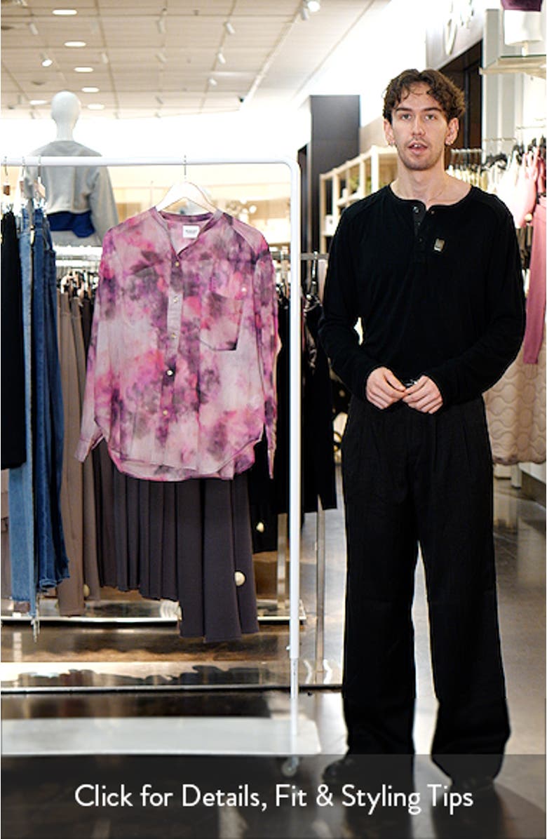 Mexika Tie Dye Cotton Button-Up Shirt, sales video thumbnail