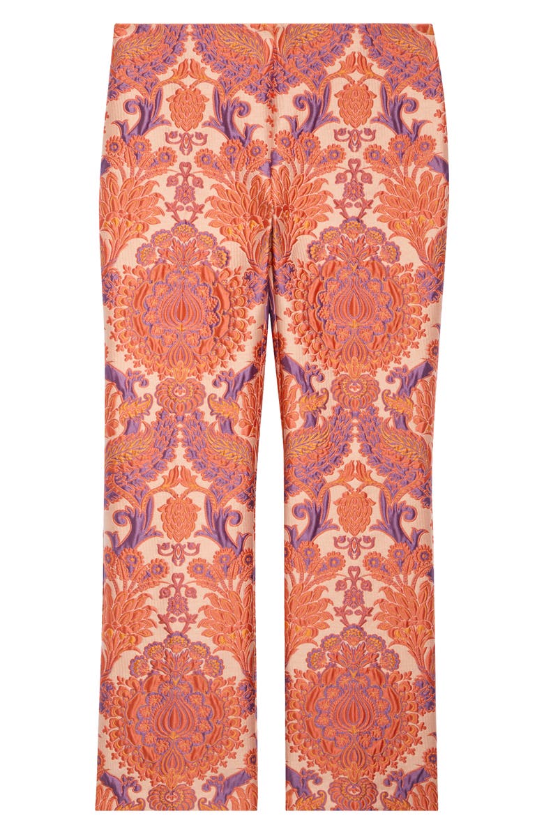 Etro Paisley Metallic Brocade Crop Straight Leg Pants, Alternate, color, Var. Multicolor F.do Bianco