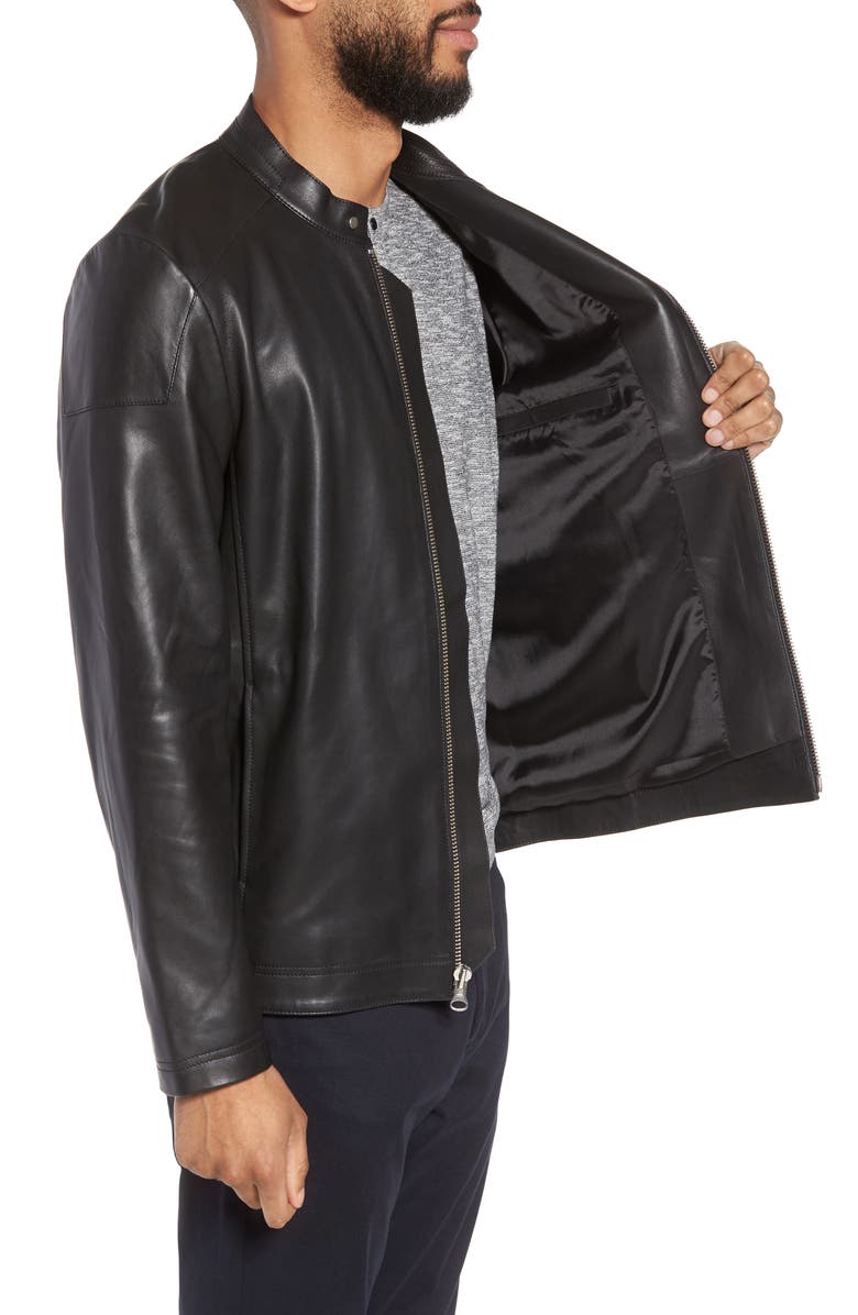 Calibrate Leather Moto Jacket, Alternate, color, 