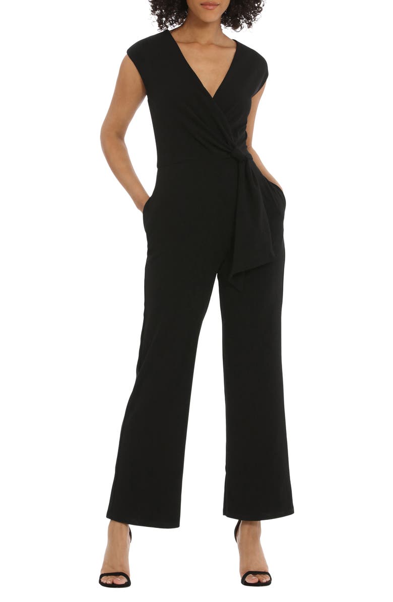 Maggy London Sleeveless Stretch Jersey Jumpsuit, Main, color,