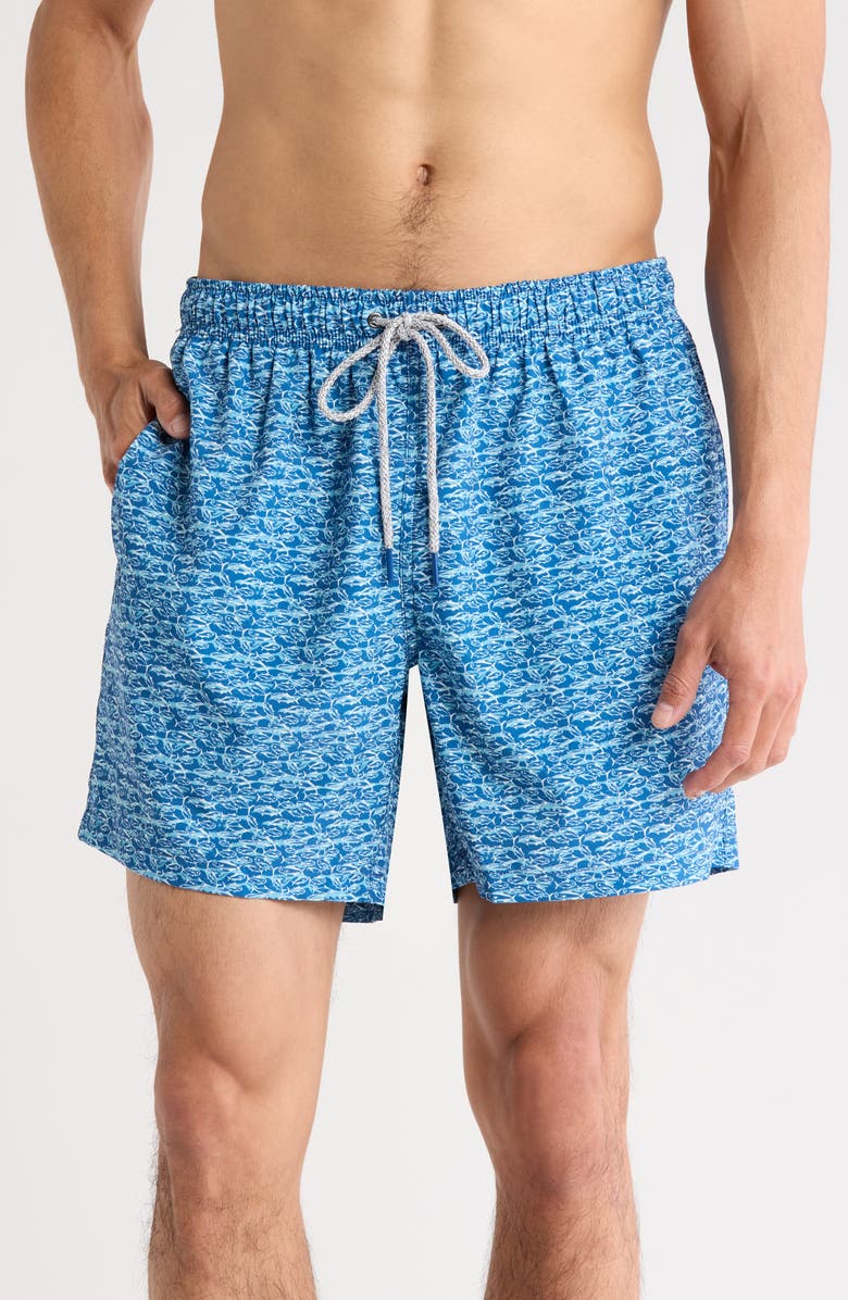 Rainforest School Of Fish Swim Trunks, Main, color,