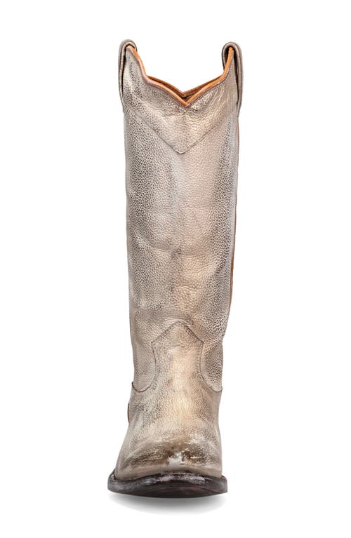 Frye Billy Daisy Knee High Western Boot In Gold