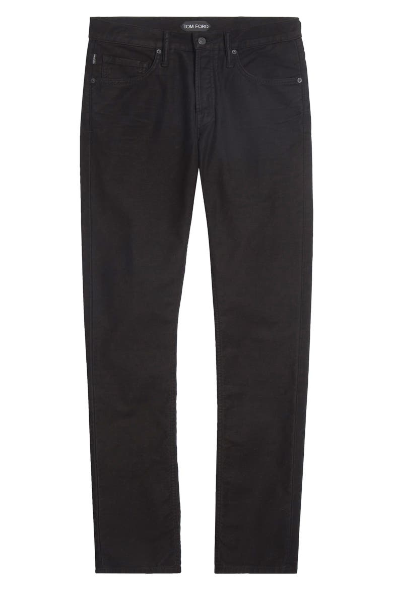 Slim Fit Moleskin Pants, Alternate, color, BLACK