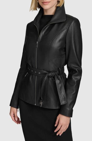Yeuyyben Leather Clothes Men's Stand Collar Leather Jacket