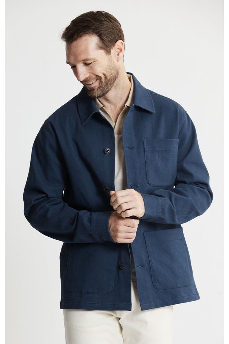 Brushed Bull Denim Chore Coat, Main, color, NAVY