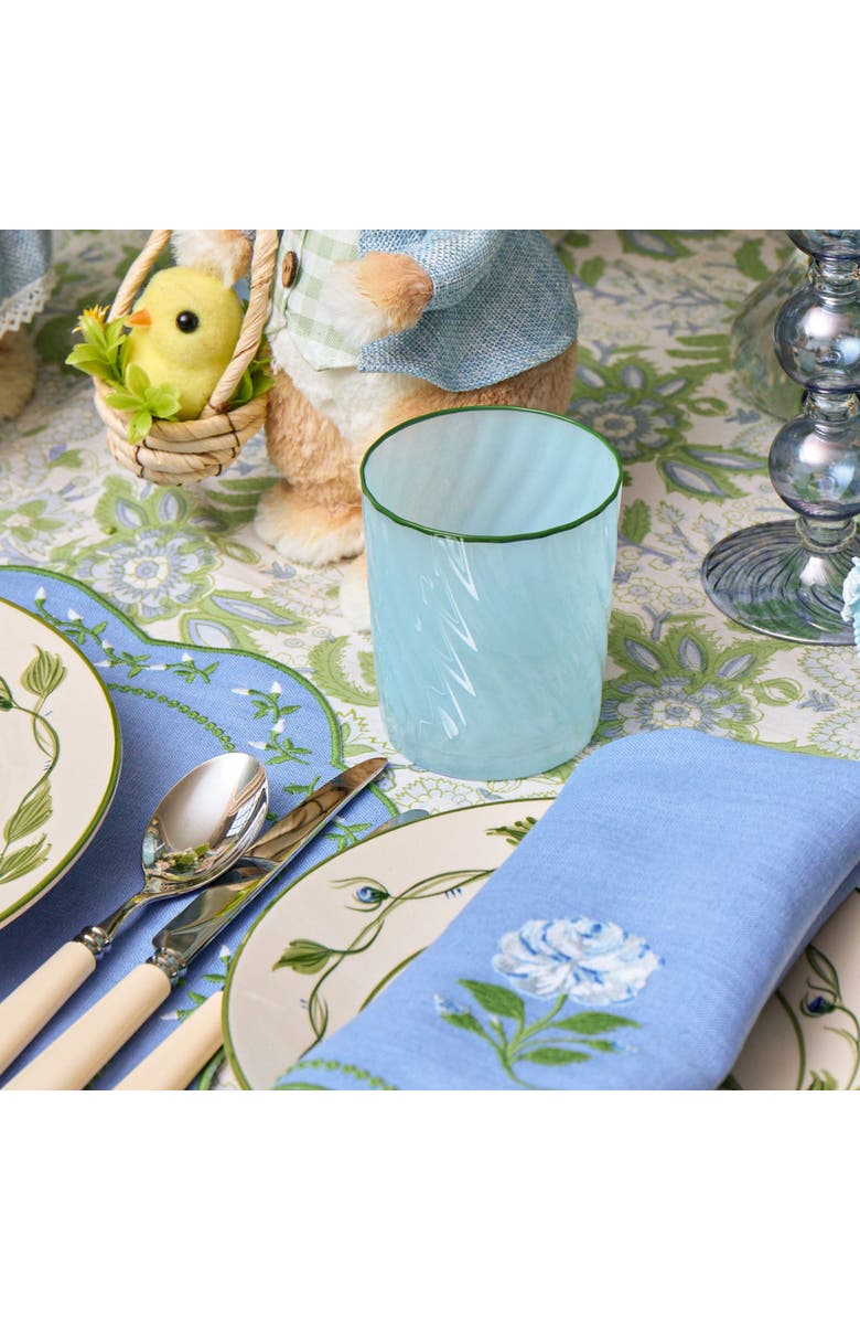 Mrs. Alice Swirl Water Glasses, Alternate, color, Blue