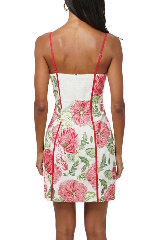 ADELYN RAE ADELYN RAE FEI EMBROIDERED CONTRAST SCALLOPED MINIDRESS 