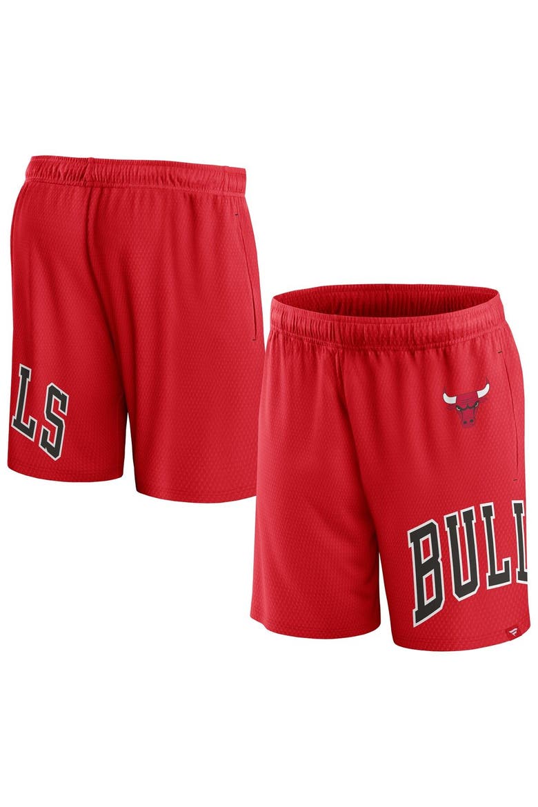 Men's Fanatics Branded Red Chicago Bulls Free Throw Mesh Shorts, Main, color, Red