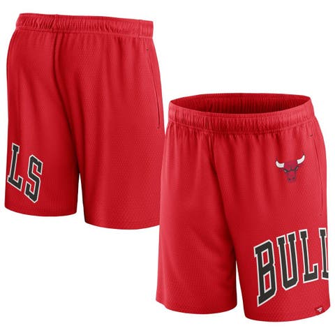 Men's Fanatics Branded Red Chicago Bulls Free Throw Mesh Shorts