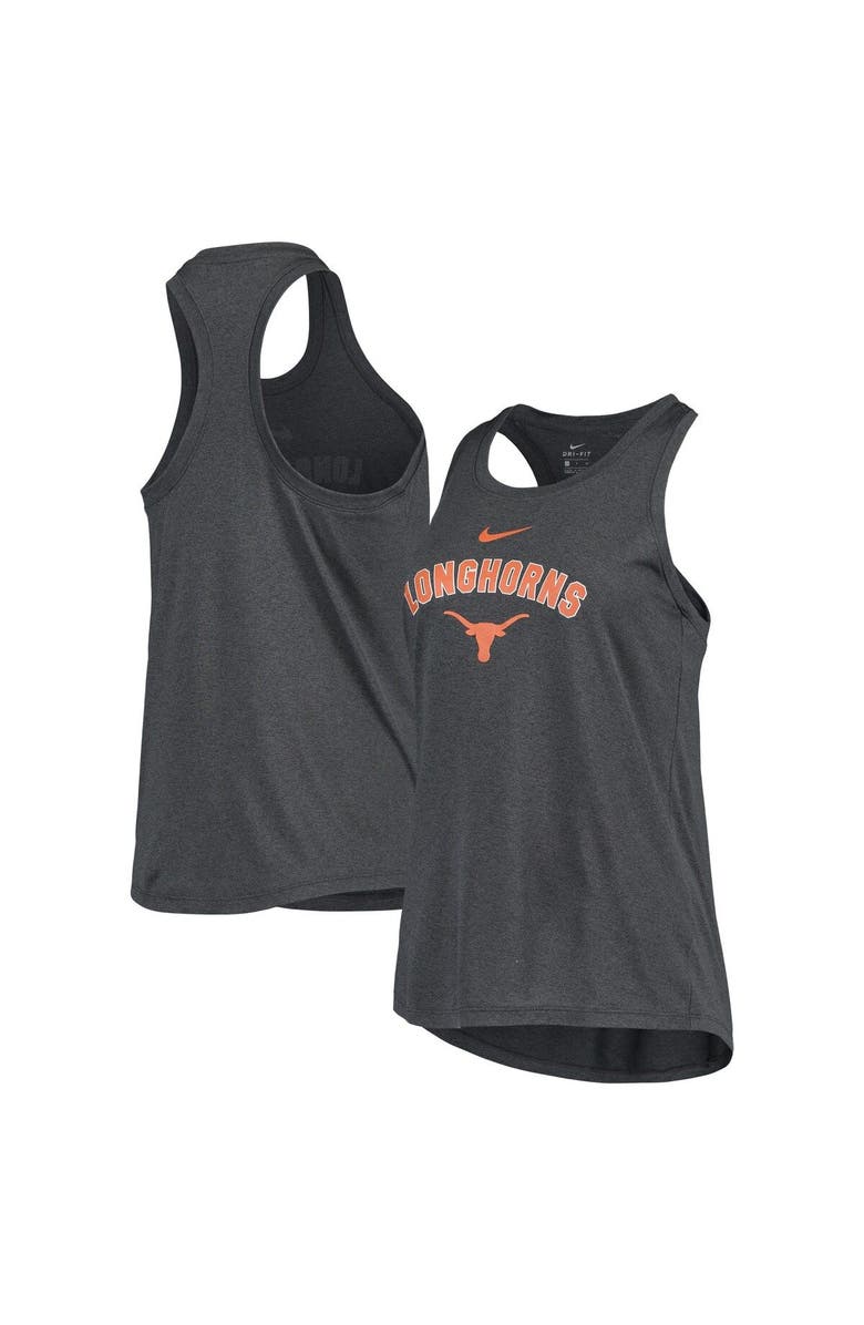 Nike Women's Nike Anthracite Texas Longhorns Arch & Logo Classic Performance Tank Top, Alternate, color, 