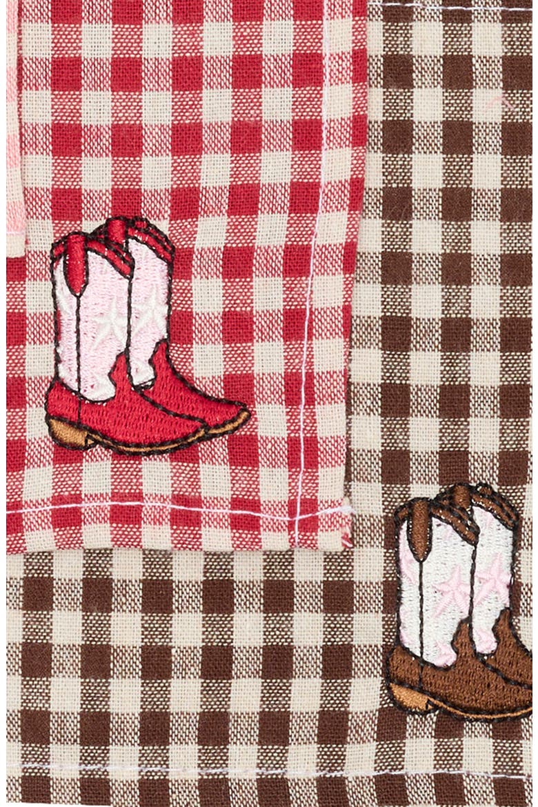 Cowgirl Boots Gingham Cocktail Napkins, Alternate, color, MULTI PINK