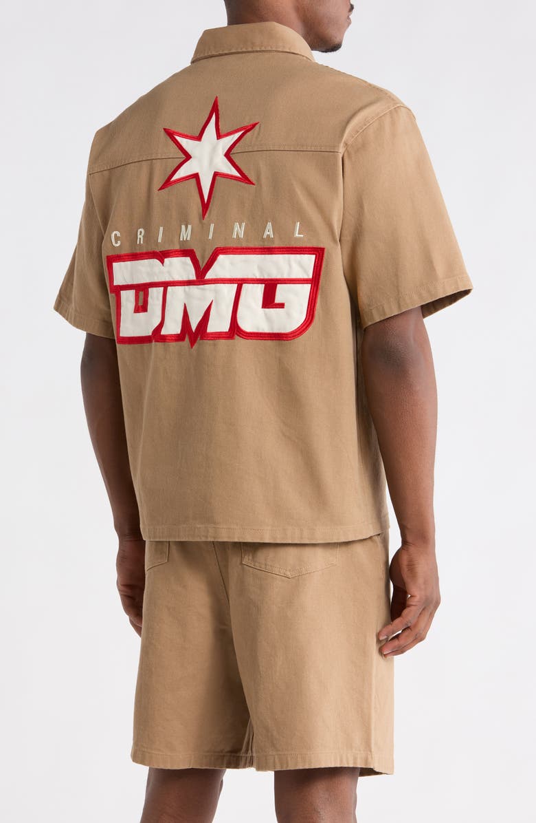 CRIMINAL DAMAGE Star Logo Shirt, Alternate, color, Stone