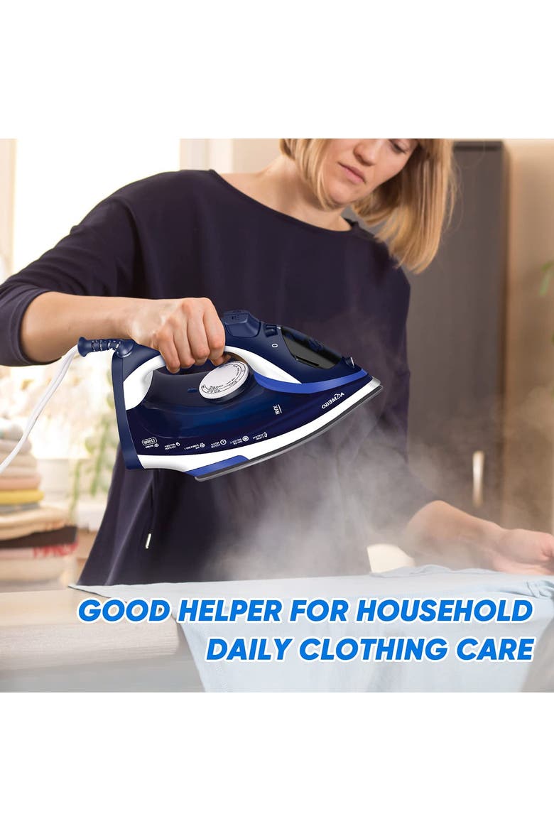 Steam Iron for Clothes, Alternate, color, Blue