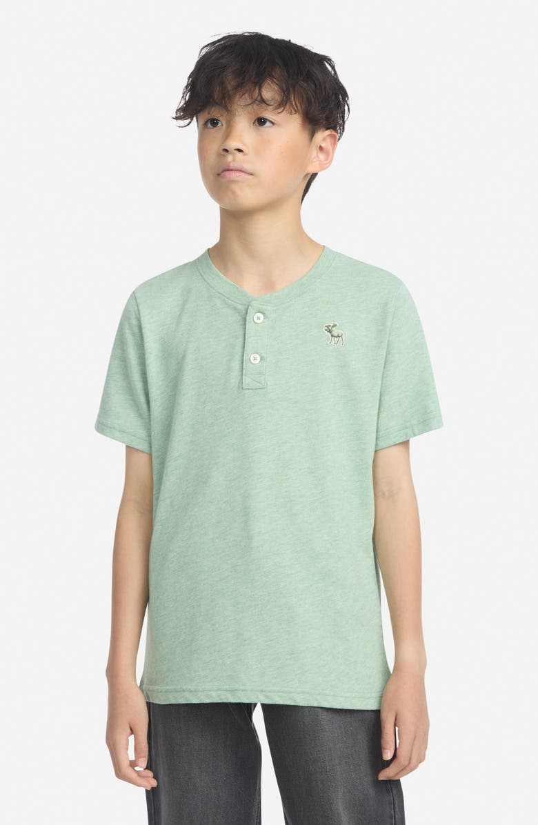 abercrombie kids Kids' Essential Cotton Blend Henley, Alternate, color, Chinois Green Heather